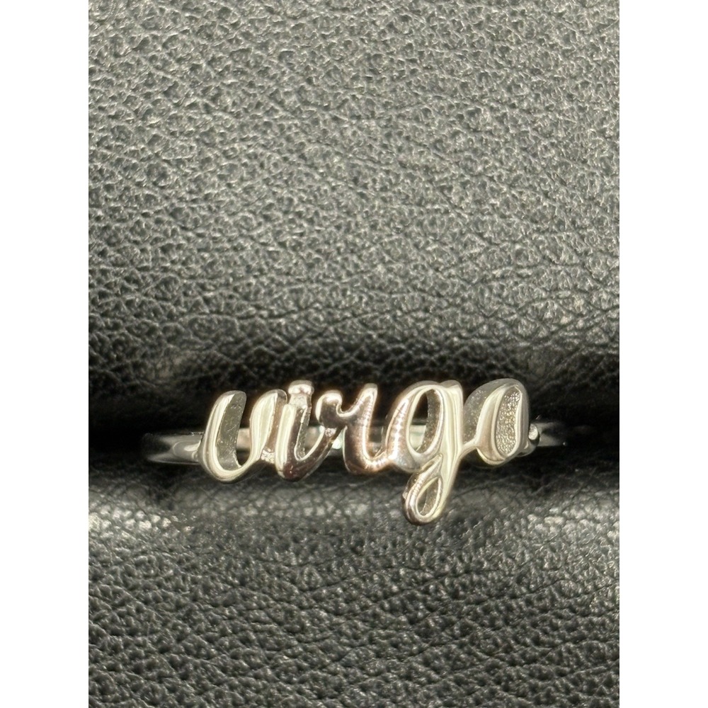 New Condition Sterling Silver Virgo Zodiac Ring Size 7 G8